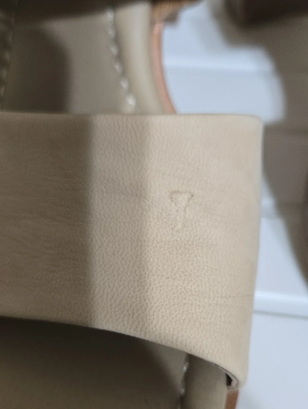Beige Open-Toe Block Heel Sandal